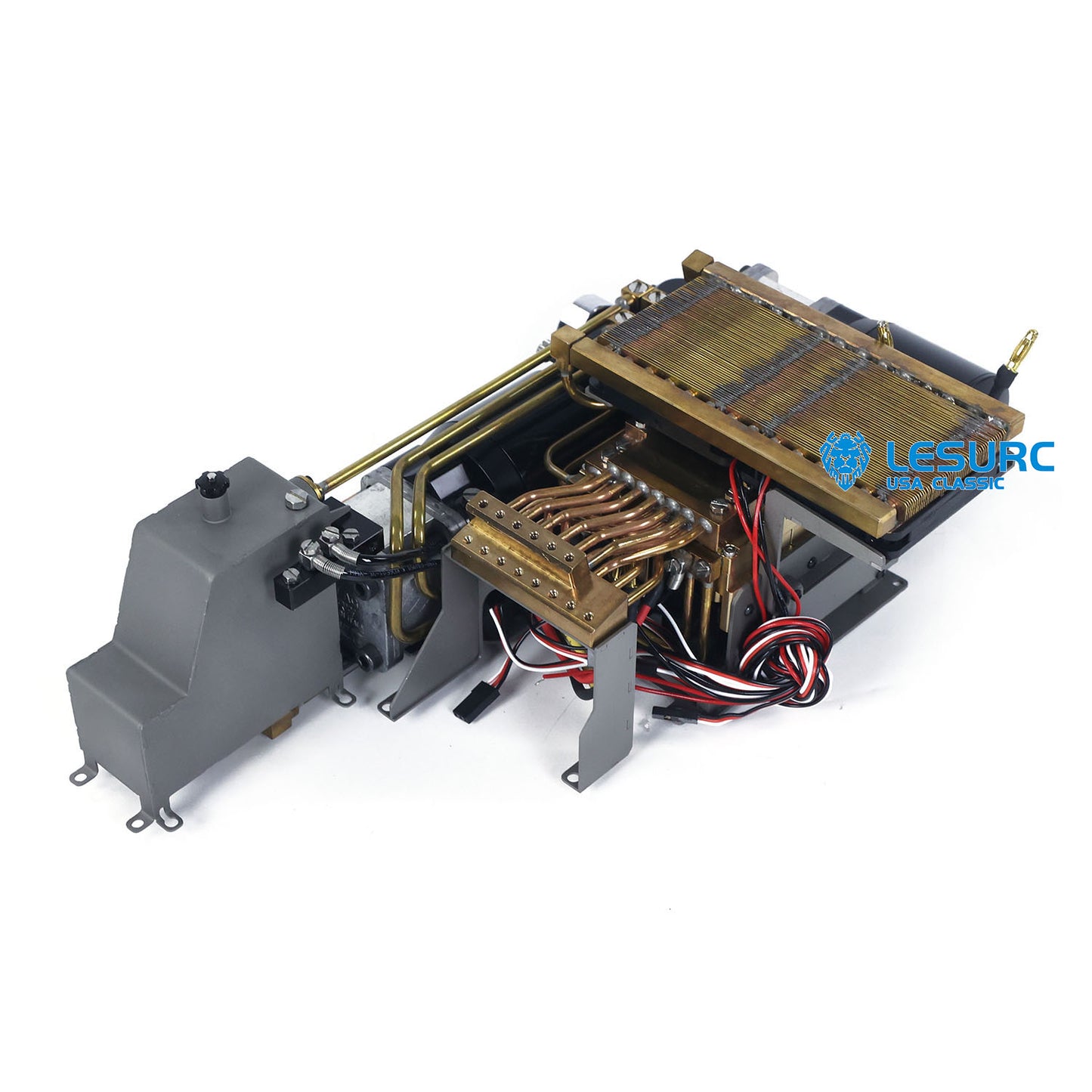 LESU 1/14 Aoue Radio Controlled Dual Pumps LR956 Hydraulic Excavator KIT Metal 3 Arms RC Digger Model 4+3CH Valve Light GPS