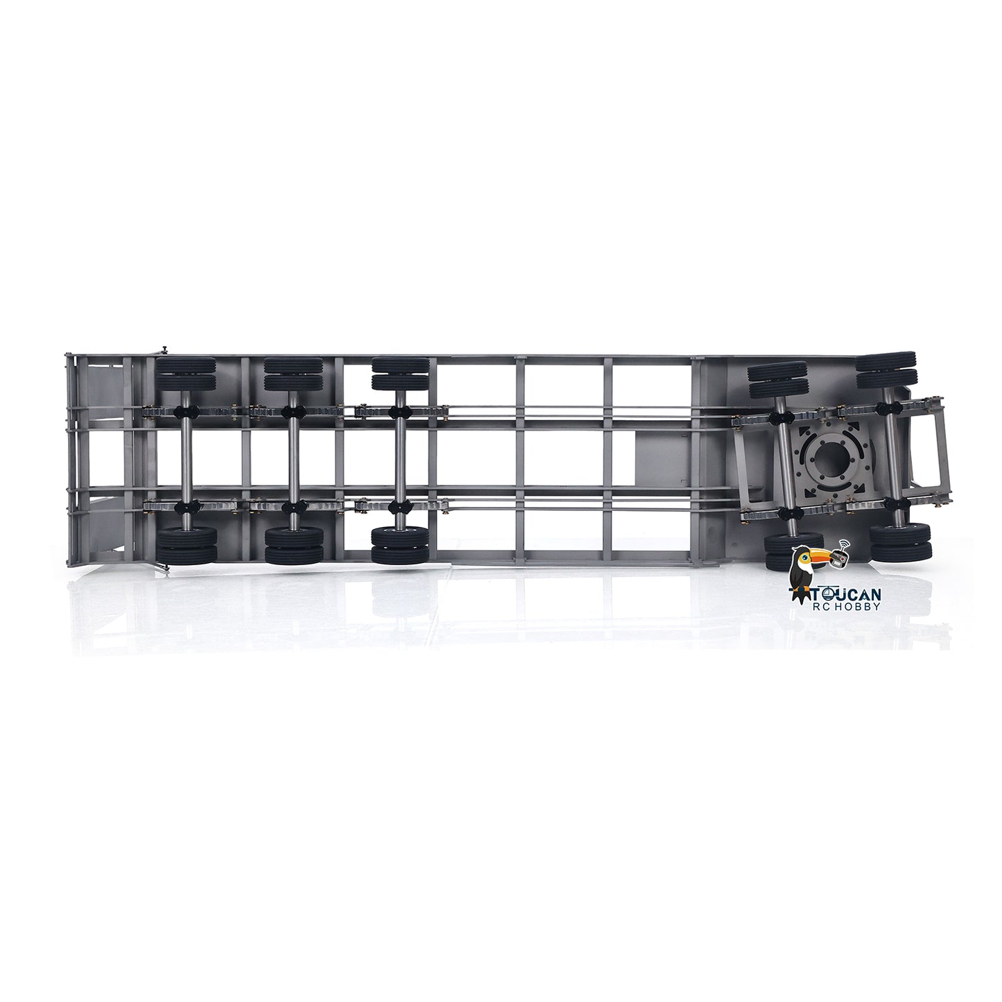 LESU 1/14 Scale RC Metal Trailer Plate for Radio Controlled Construction Truck Vehicle Update Accessory 887.6*190*78MM