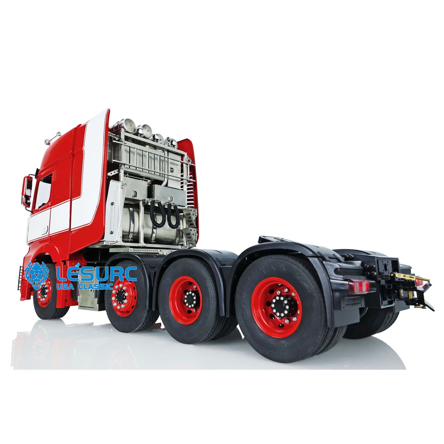 1/14 LESU 8*8 RC 3 Speed Highline Tractor Truck Metal Heavy-duty Chassis DIY RC Cabin W/ Motor Smoke Unit Light Sound Radio