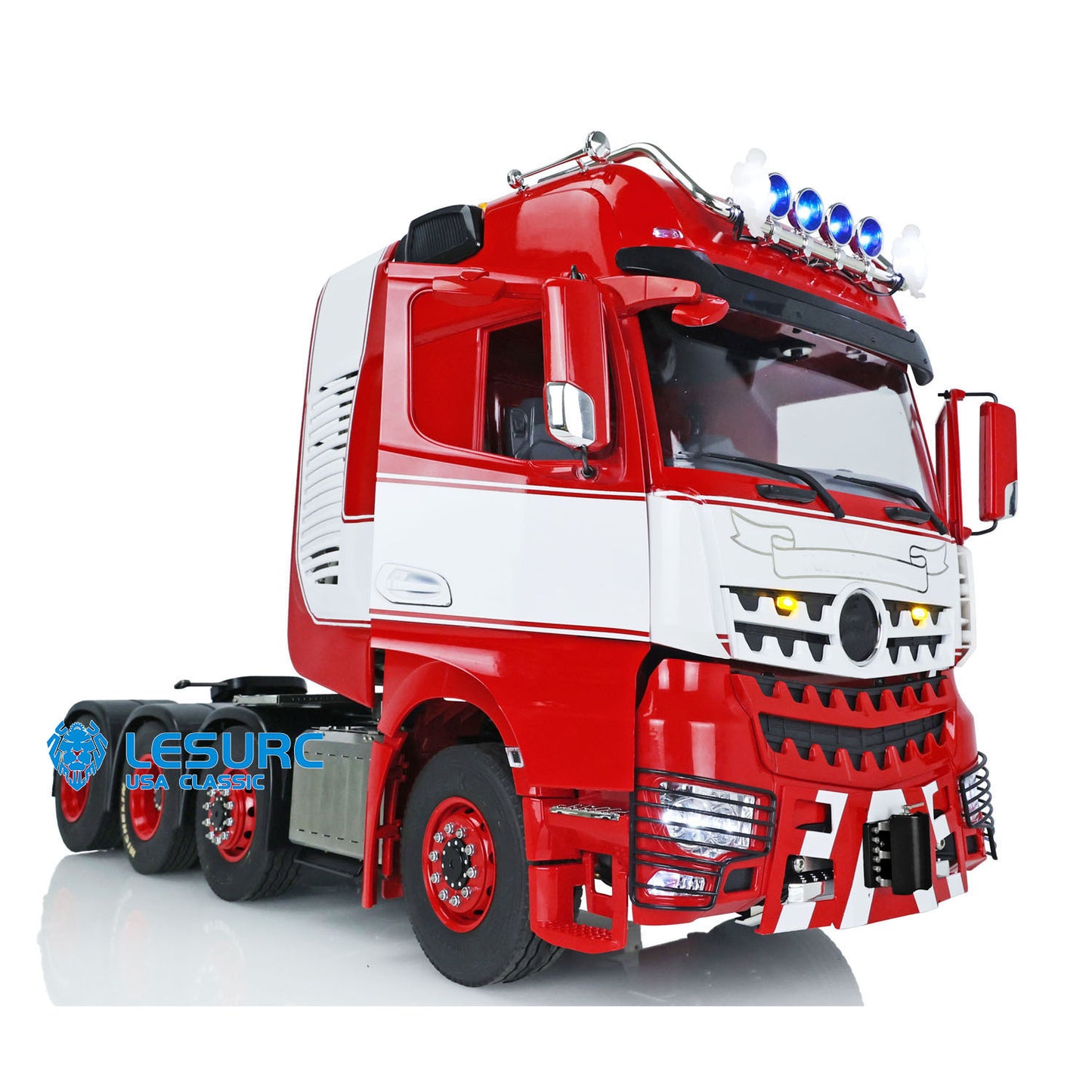 1/14 LESU 8*8 RC 3 Speed Highline Tractor Truck Metal Heavy-duty Chassis DIY RC Cabin W/ Motor Smoke Unit Light Sound Radio