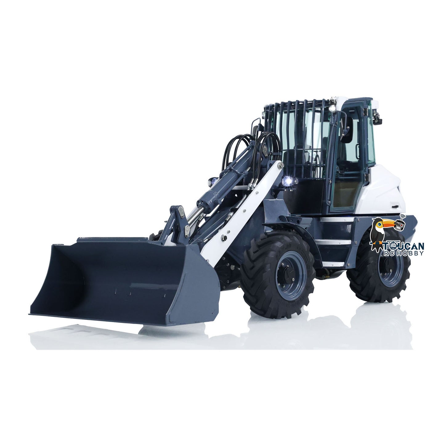 LESU 1/14 RC Hydraulic Loader AOUE MCL8 Construction Tipper Model With Sound Radio Control 4 TH Reversing Valve Rear Hook