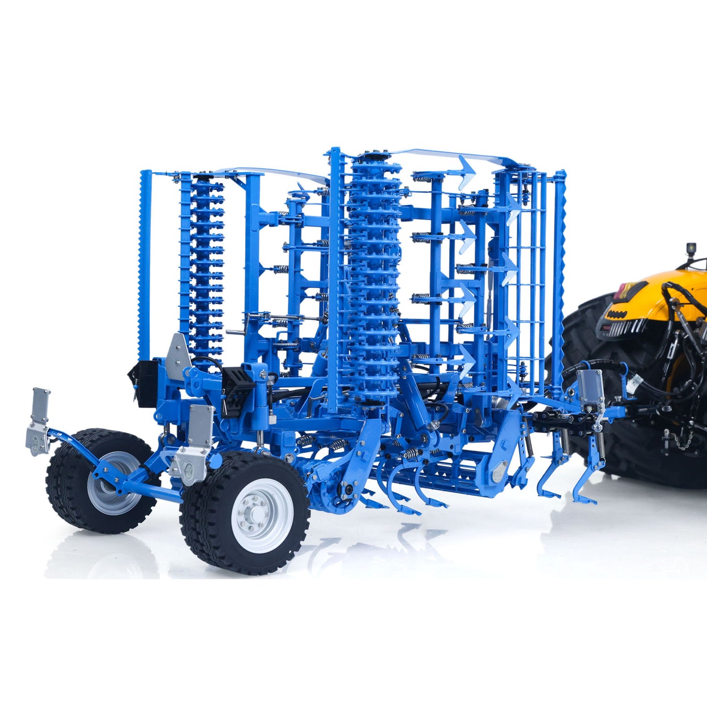 LESU Metal 4x4 1/14 RC Tractor Truck AOUE 1050 K500 Seedbed Pre-sowing Soil Preparation Planter Plough Hydraulic Agricultural Vehicles Frsky PL18EV Lite