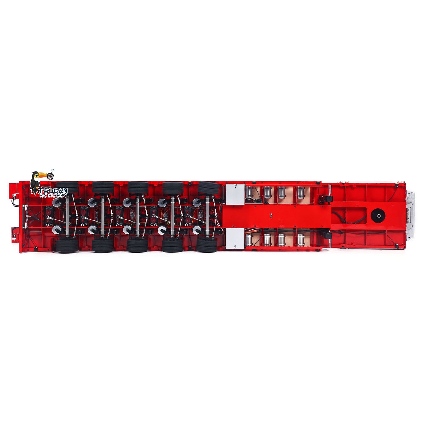 5 Axles Steering LESU 1/14 Metal Semi Trailer Hydraulic Lifting Tailboard Electric Support Legs for DIY RC Tractor Truck Model