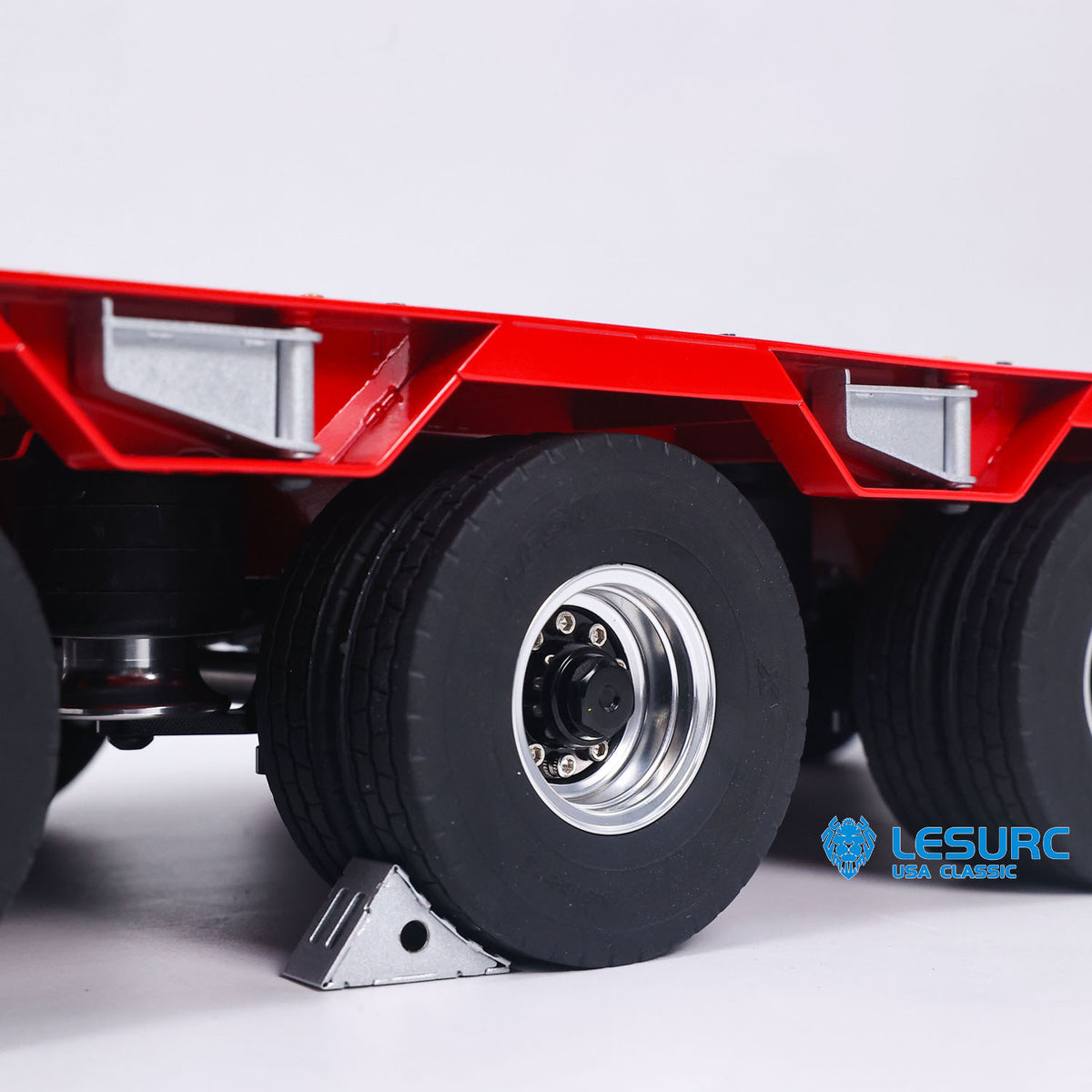 IN Stock LESU A0055 1/14 Metal 5 Axles Steering Semi Trailer Hydraulic Lifting Tailboard Electric Support Legs for DIY RC Tractor Truck Model
