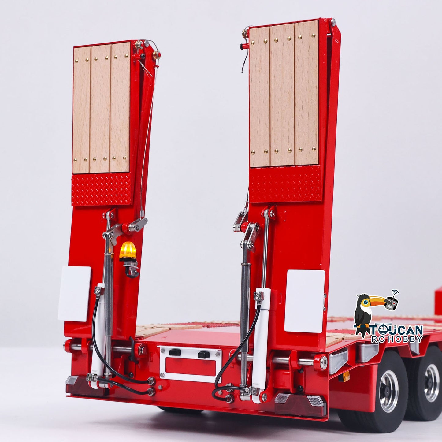 5 Axles Steering LESU 1/14 Metal Semi Trailer Hydraulic Lifting Tailboard Electric Support Legs for DIY RC Tractor Truck Model
