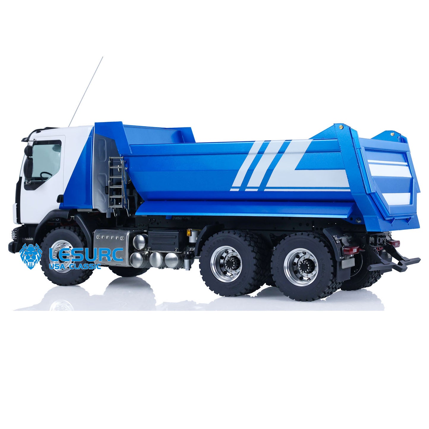 LESU Z0032 1/14 Metal 6x6 Hydraulic RC Dump Truck 2 Speed Transmission Differential Lock Axles Sound Light for Engineering Vehicle Enthusiast