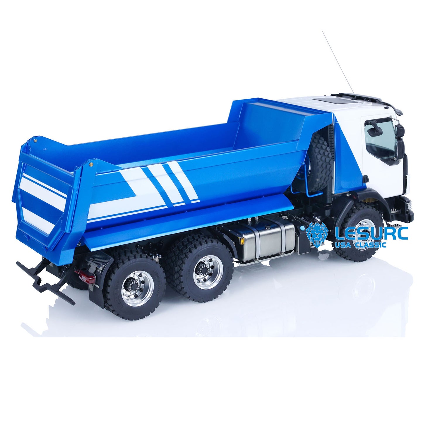 LESU Z0032 1/14 Metal 6x6 Hydraulic RC Dump Truck 2 Speed Transmission Differential Lock Axles Sound Light for Engineering Vehicle Enthusiast