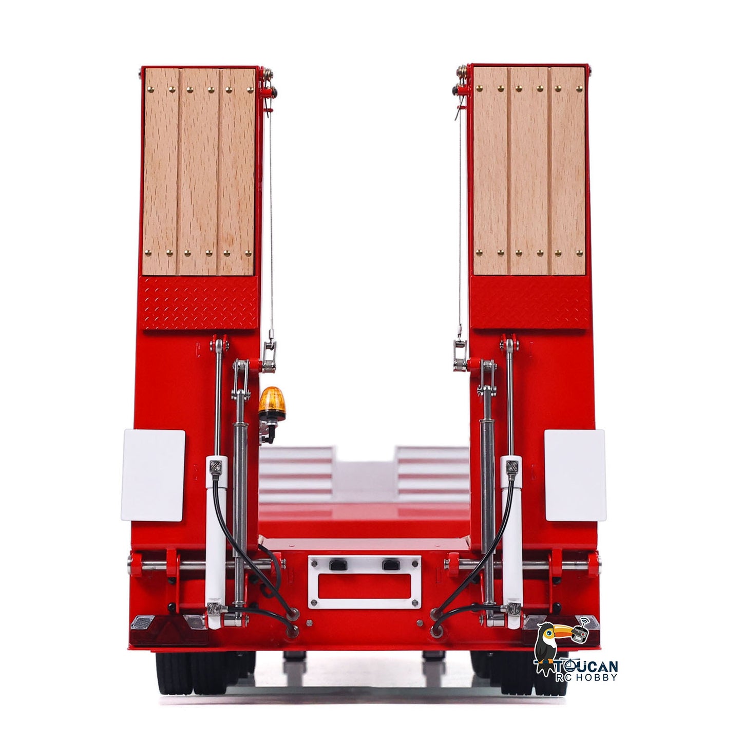 LESU 1/14 Metal Trailer Hydraulic Lifting Tailboard 4 Axles Steering Available Electric Support Legs for DIY RC Tractor Truck