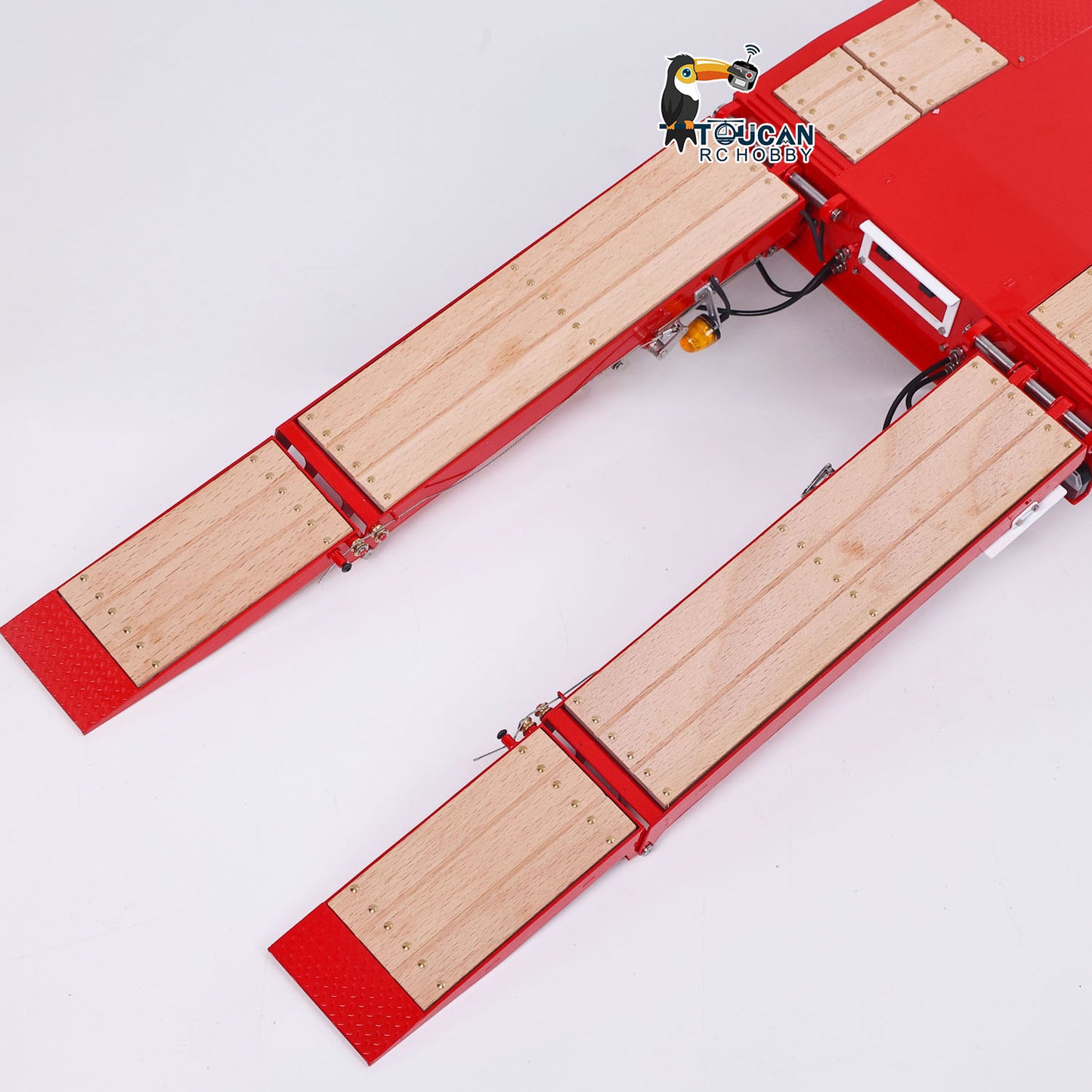 LESU 1/14 Metal Trailer Hydraulic Lifting Tailboard 4 Axles Steering Available Electric Support Legs for DIY RC Tractor Truck