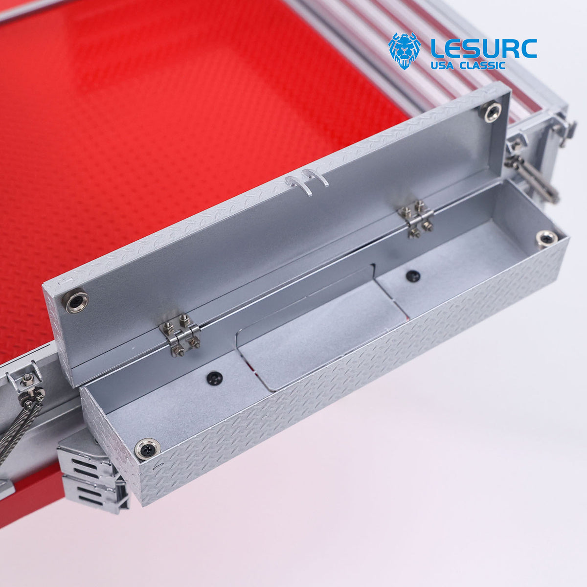 IN Stock LESU A0054 1/14 Metal Trailer Hydraulic Lifting Tailboard 4 Axles Steering Available Electric Support Legs for DIY RC Tractor Truck