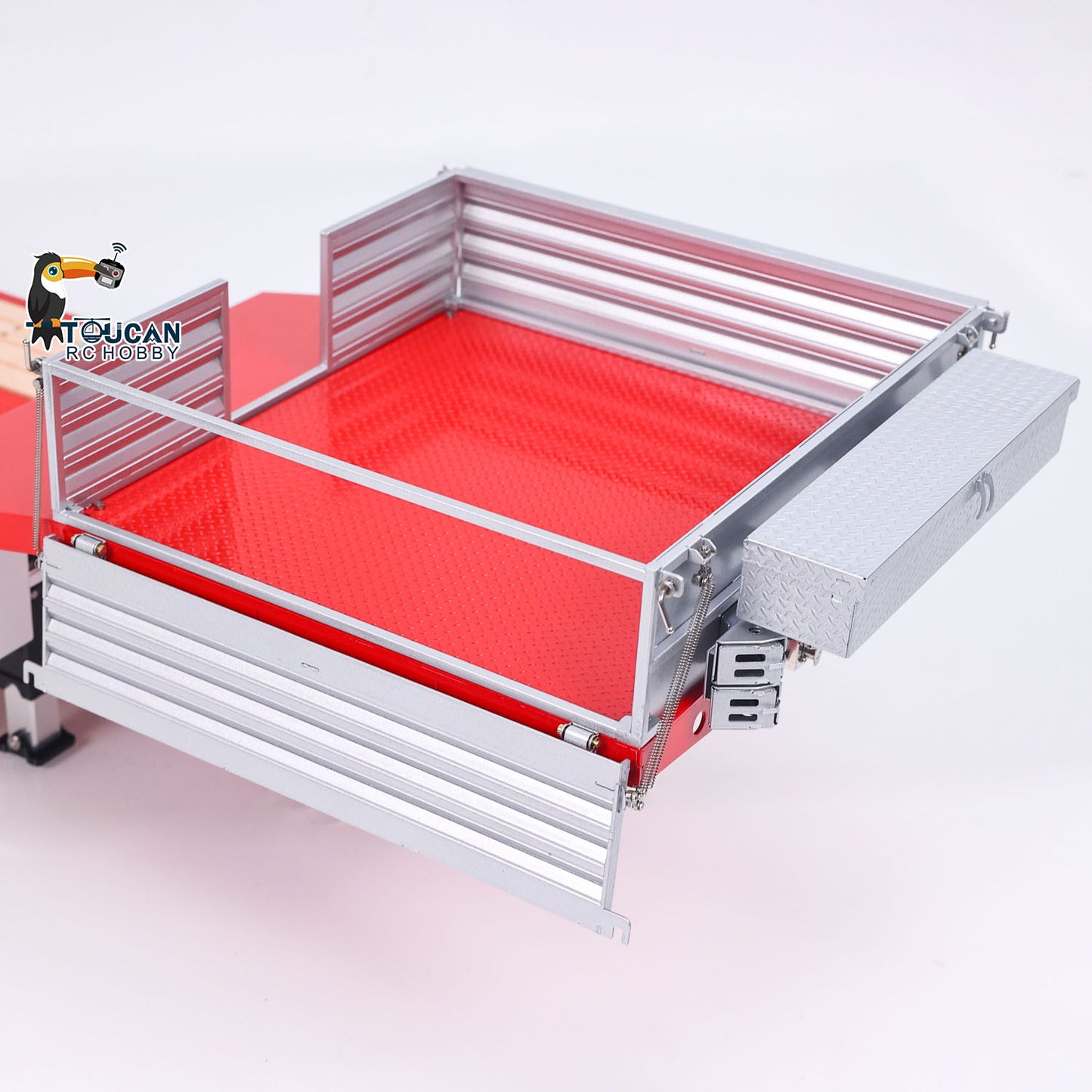 LESU 1/14 Metal Trailer Hydraulic Lifting Tailboard 4 Axles Steering Available Electric Support Legs for DIY RC Tractor Truck