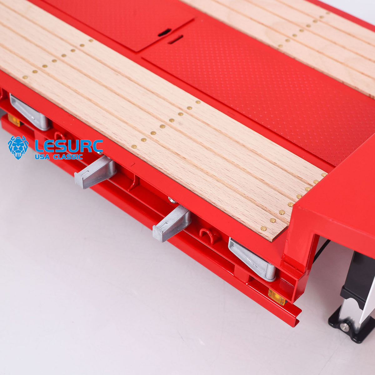 IN Stock LESU A0054 1/14 Metal Trailer Hydraulic Lifting Tailboard 4 Axles Steering Available Electric Support Legs for DIY RC Tractor Truck