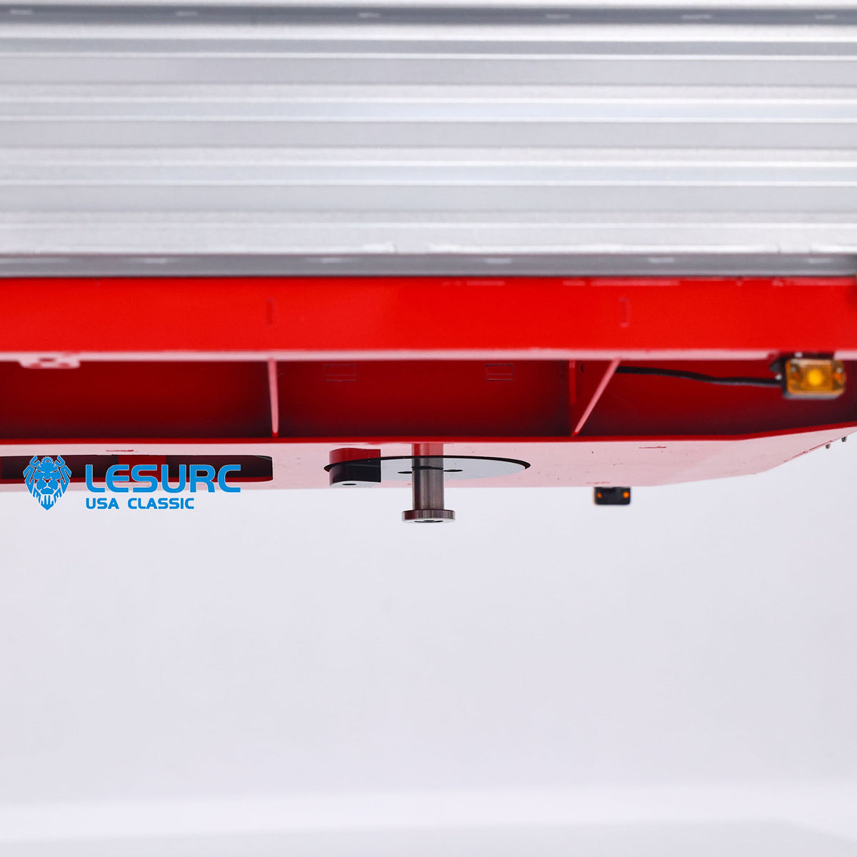 IN Stock LESU A0054 1/14 Metal Trailer Hydraulic Lifting Tailboard 4 Axles Steering Available Electric Support Legs for DIY RC Tractor Truck