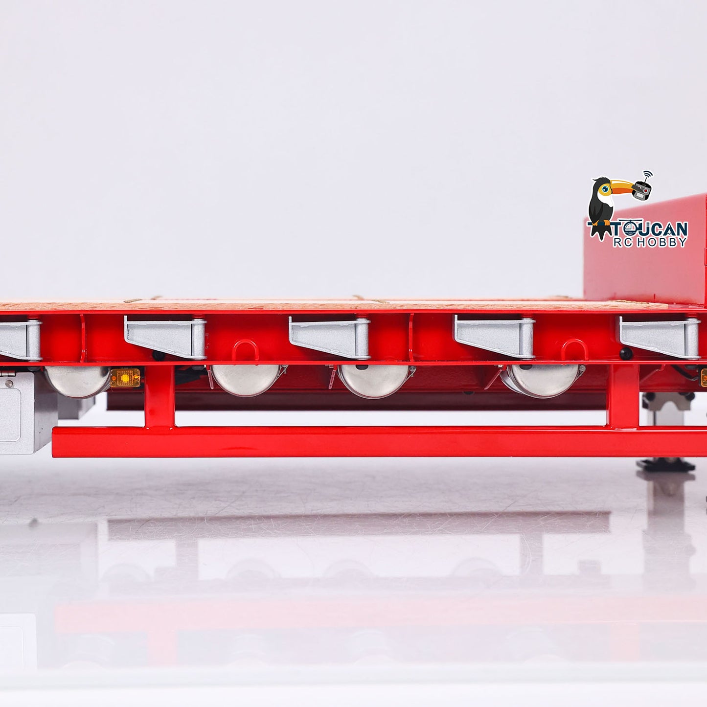 LESU 1/14 Metal Trailer Hydraulic Lifting Tailboard 4 Axles Steering Available Electric Support Legs for DIY RC Tractor Truck