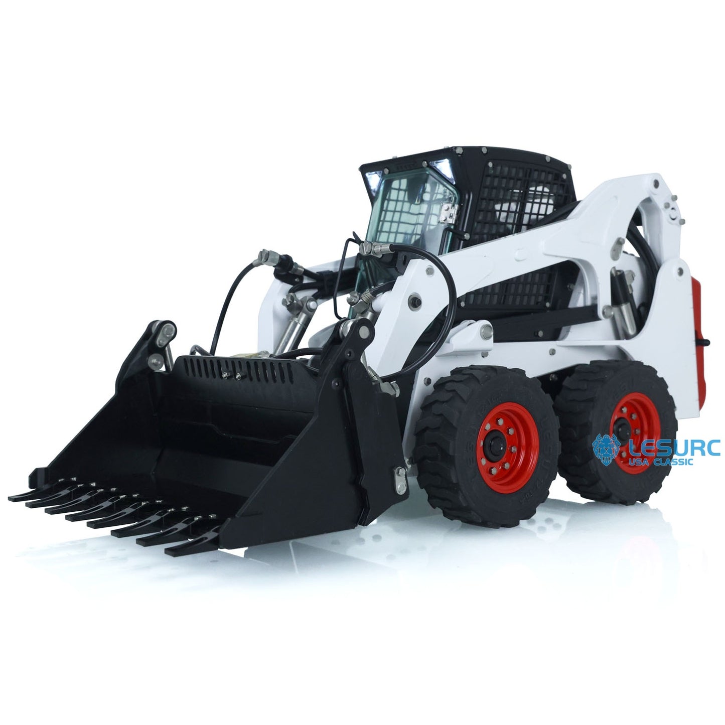 US STOCK LESU 1/14 Hydraulic RC Loader Wheeled Skid-Steer Aoue LT5H I6S Radio Control Painted Assembled Ready To Go Cars Teshulianjie