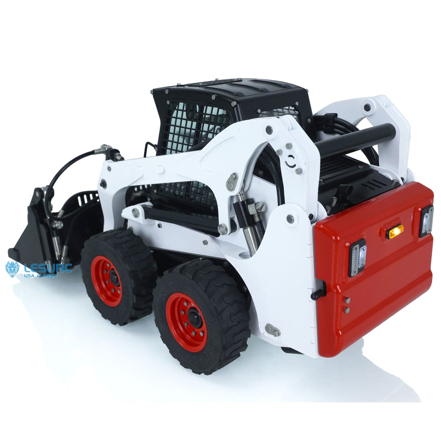 US STOCK LESU 1/14 Hydraulic RC Loader Wheeled Skid-Steer Aoue LT5H I6S Radio Control Painted Assembled Ready To Go Cars Teshulianjie