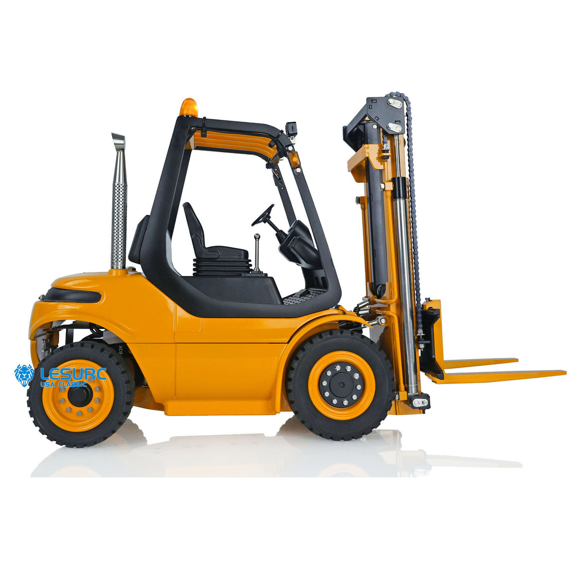 US Stock LESU 1/14 Hydraulic RC Forklift A0002 Transfer Vehicle with Differential Front Axle Light Sound System