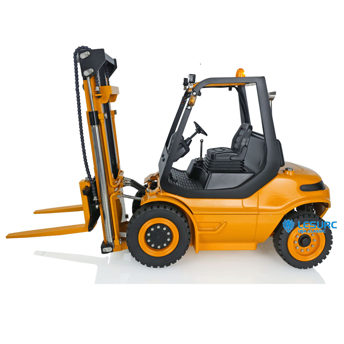 US Stock LESU 1/14 Hydraulic RC Forklift A0002 Transfer Vehicle with Differential Front Axle Light Sound System