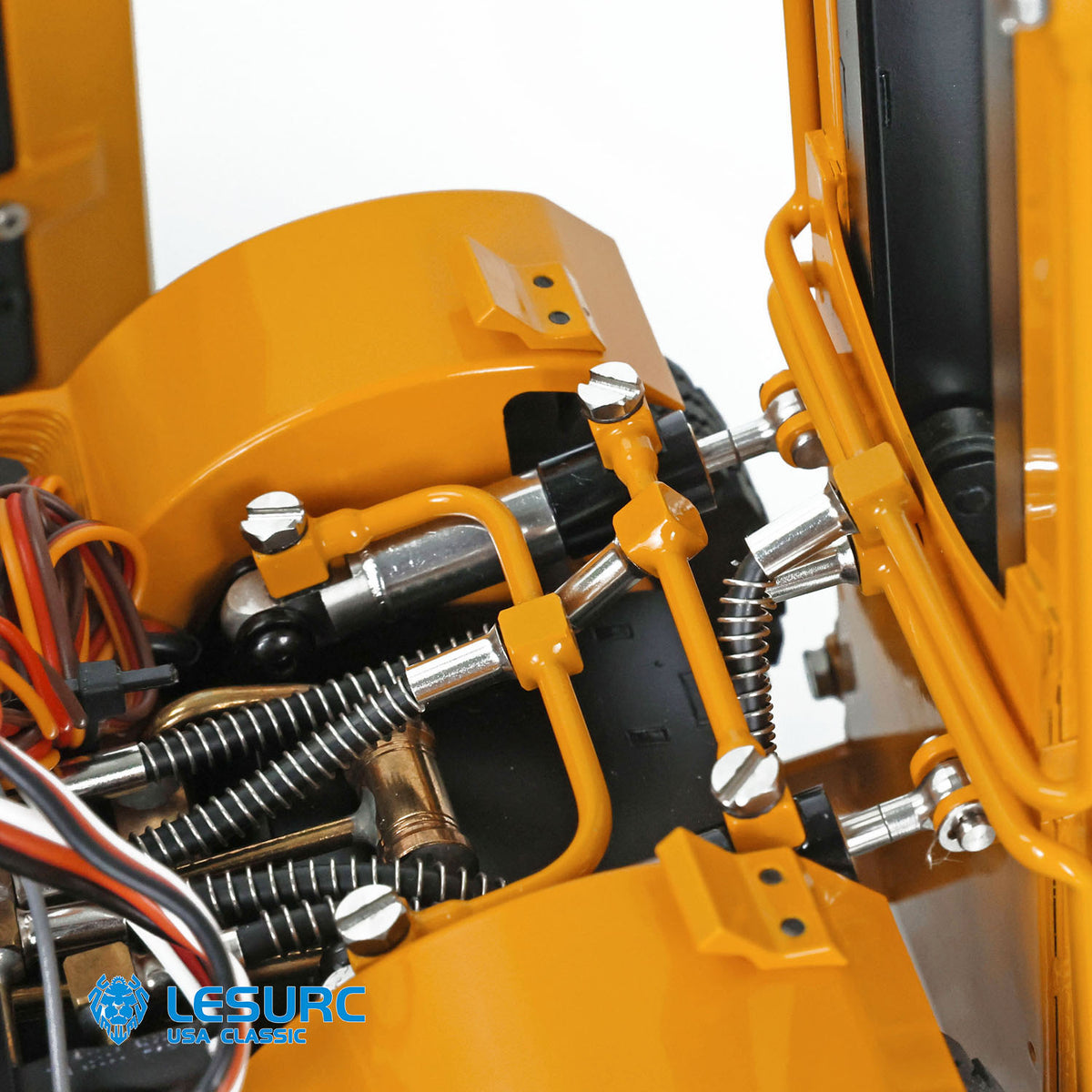 US Stock LESU 1/14 Hydraulic RC Forklift A0002 Transfer Vehicle with Differential Front Axle Light Sound System