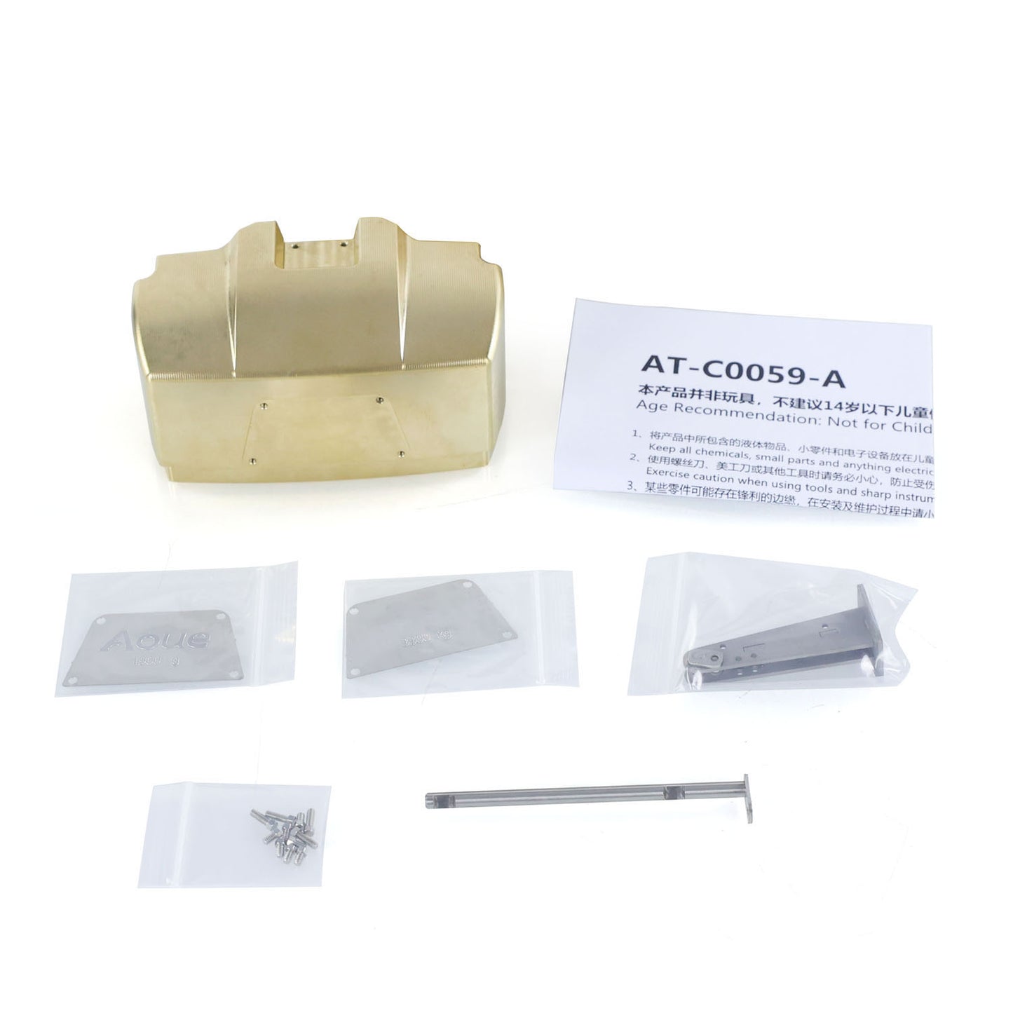 Brass Front Weight Increasing Module Counterweight for LESU 1/14 Hydraulic RC Tractor AOUE 1050 Farm Truck DIY Agricultural Car