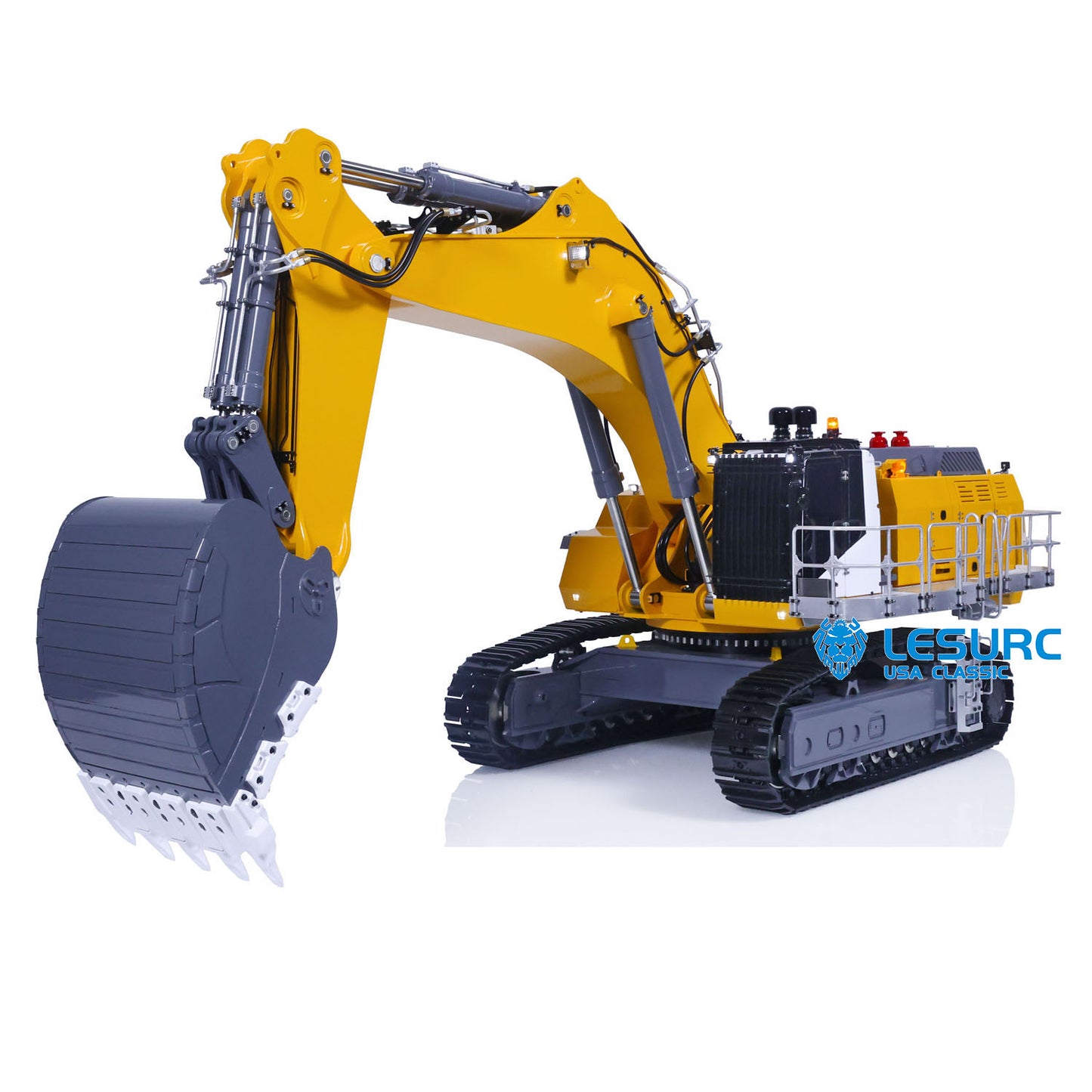 1/14 LESU RC Hydraulic Excavator AOUE 9150 Remote Control Heavy Backhoe Shovel Double Oil Pump Smoke Unit