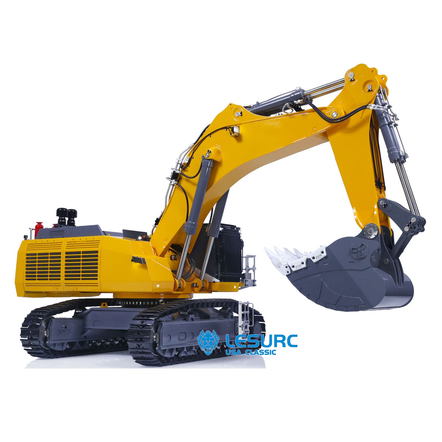 1:14 LESU RC Hydraulic Excavator AOUE 9150 PL18EV Remote Control Digger Metal Model W/Light