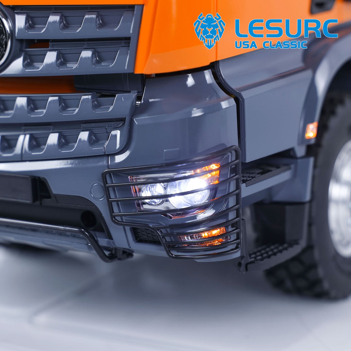 LESU K3363 Cabin 1/14 Stainless Steel 8x8 RC Hydraulic Dump Truck with 2Speed Transmission Sound Light System for Construction Vehicle Enthusiast