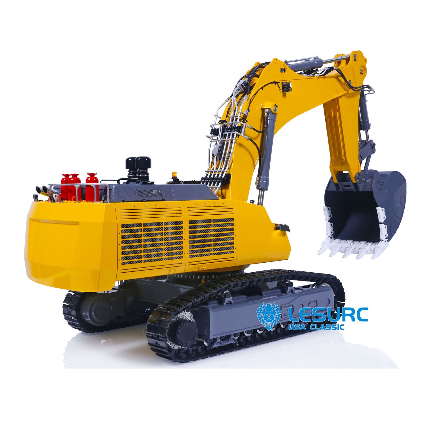 1:14 LESU RC Hydraulic Excavator AOUE 9150 PL18EV Remote Control Digger Metal Model W/Light