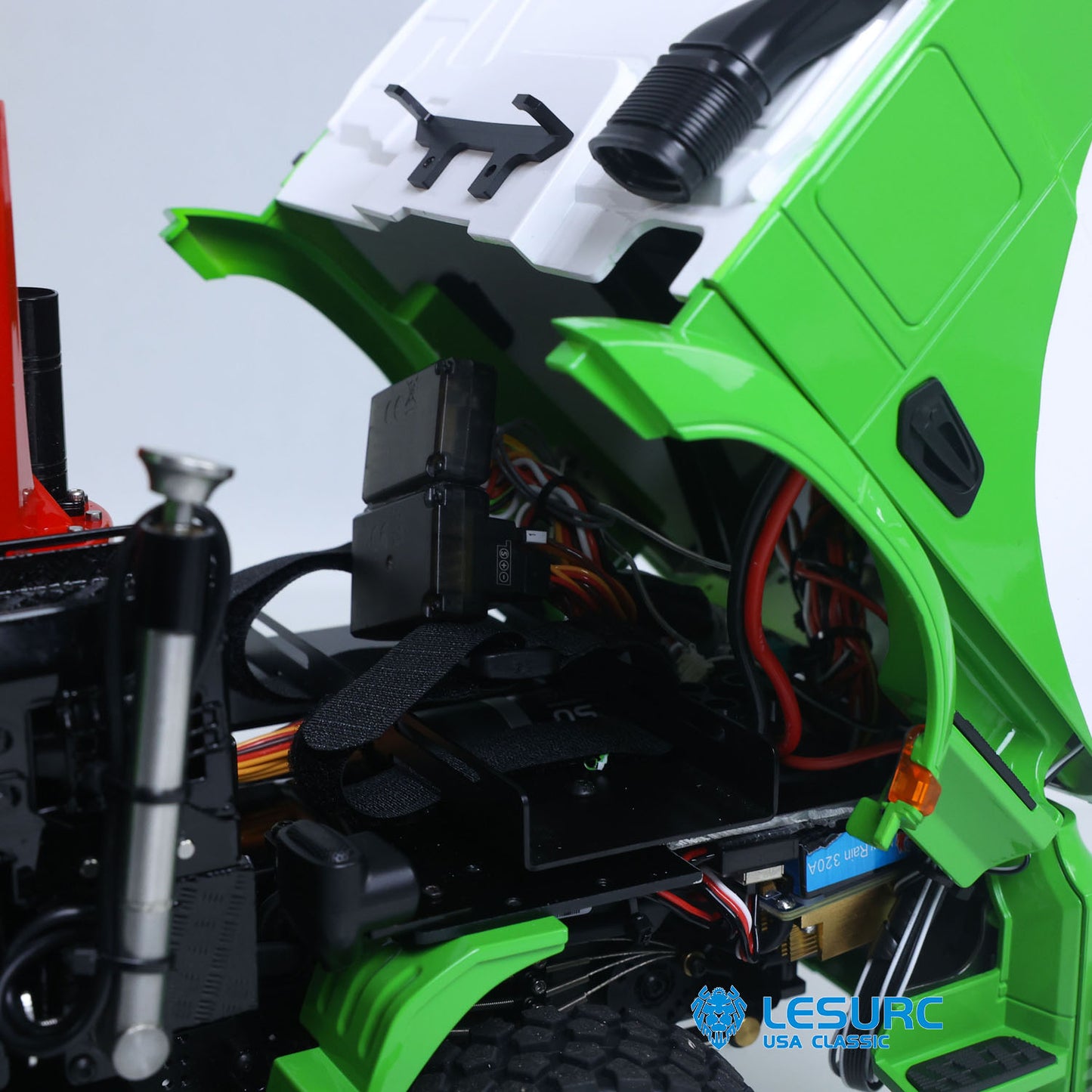 LESU Z0017 1/14 Metal Hydraulic 8x8 RC Dump Truck with Crane Brushless ESC 2 Transmission Differential Axles Sound Light System