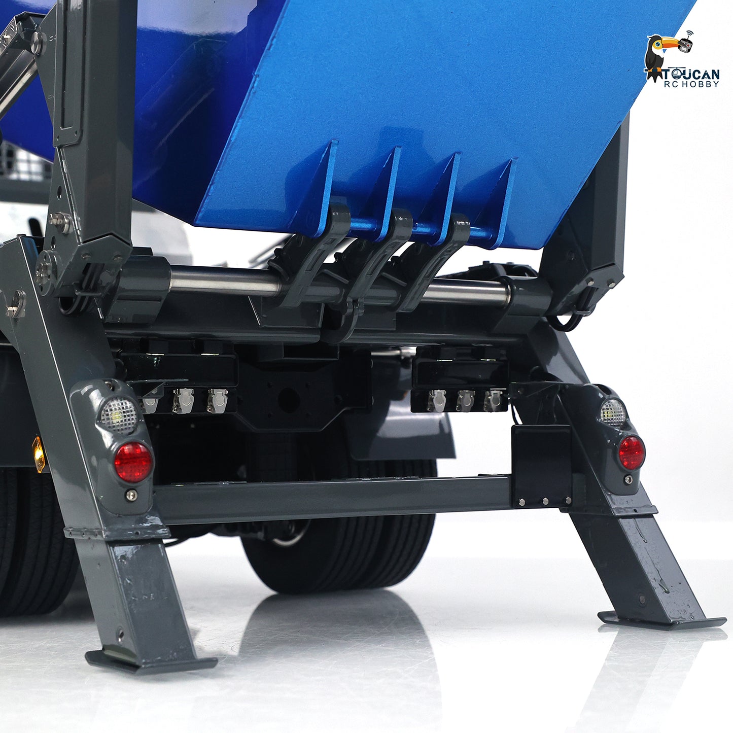LESU 1/14 4X4 Skip Loader 3Speed 3363 MetalChassisRC Hydraulic Swing Arm Garbage Dump Truck Light Sound Hub Reduction Axle
