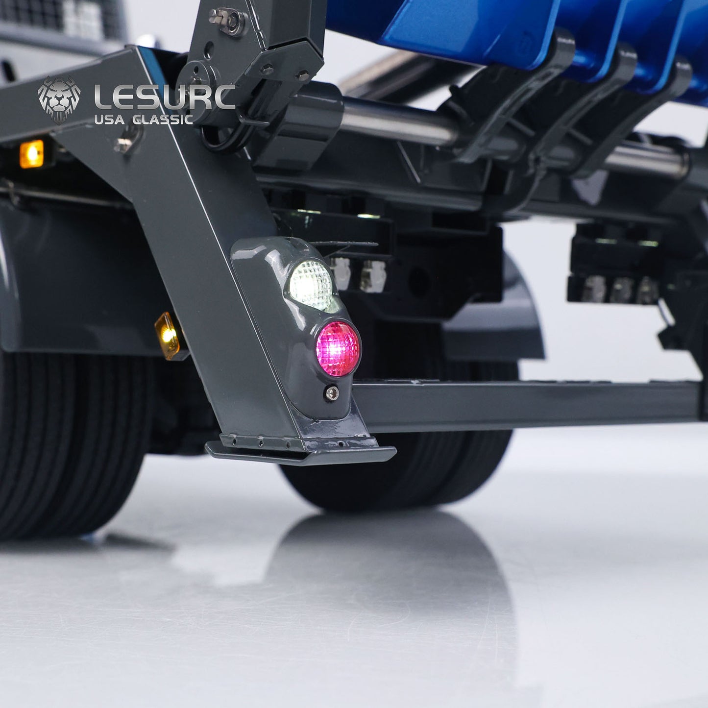LESU 1/14 4X4 Skip Loader 3Speed 3363 MetalChassisRC Hydraulic Swing Arm Garbage Dump Truck Light Sound Hub Reduction Axle