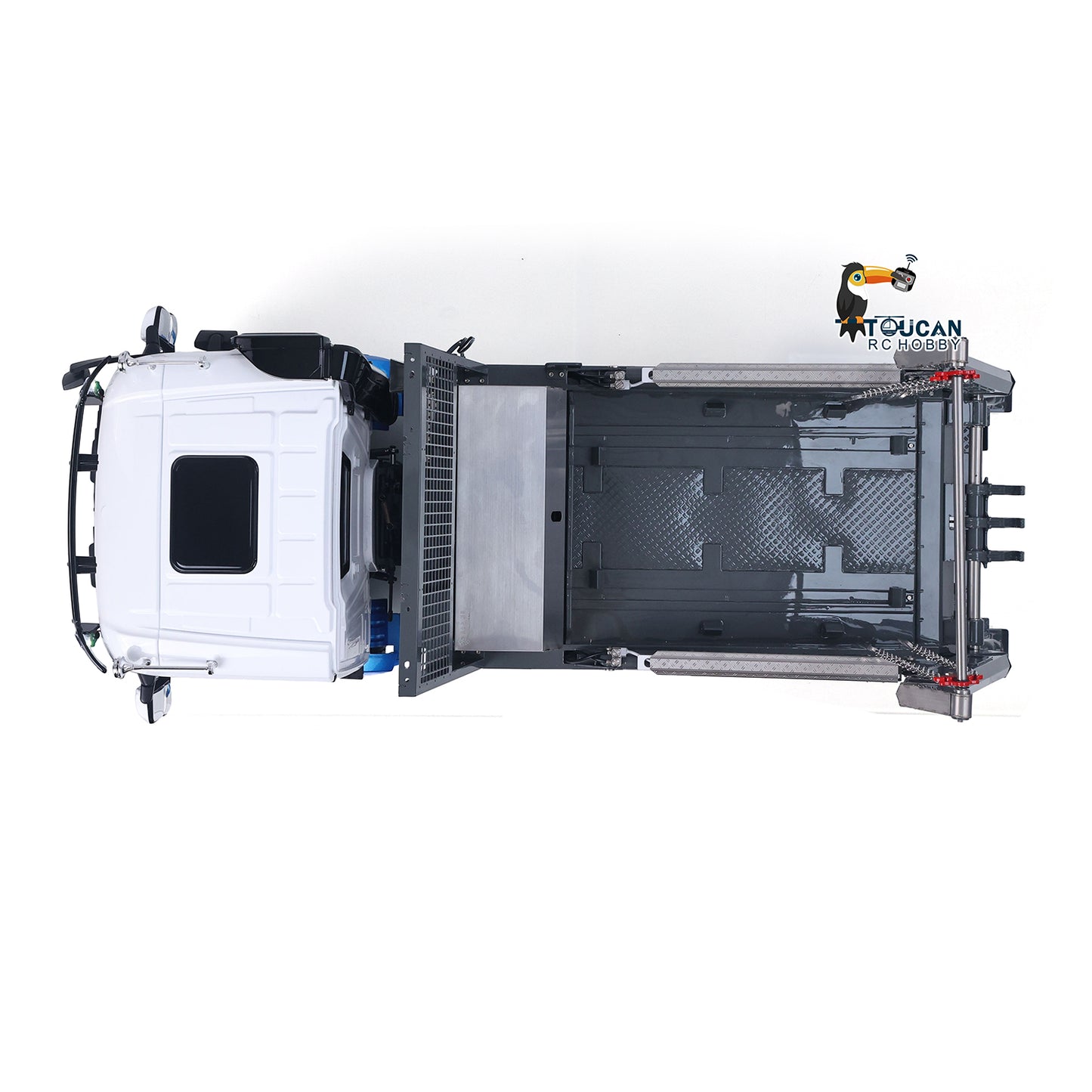 LESU 1/14 4X4 Skip Loader 3Speed 3363 MetalChassisRC Hydraulic Swing Arm Garbage Dump Truck Light Sound Hub Reduction Axle