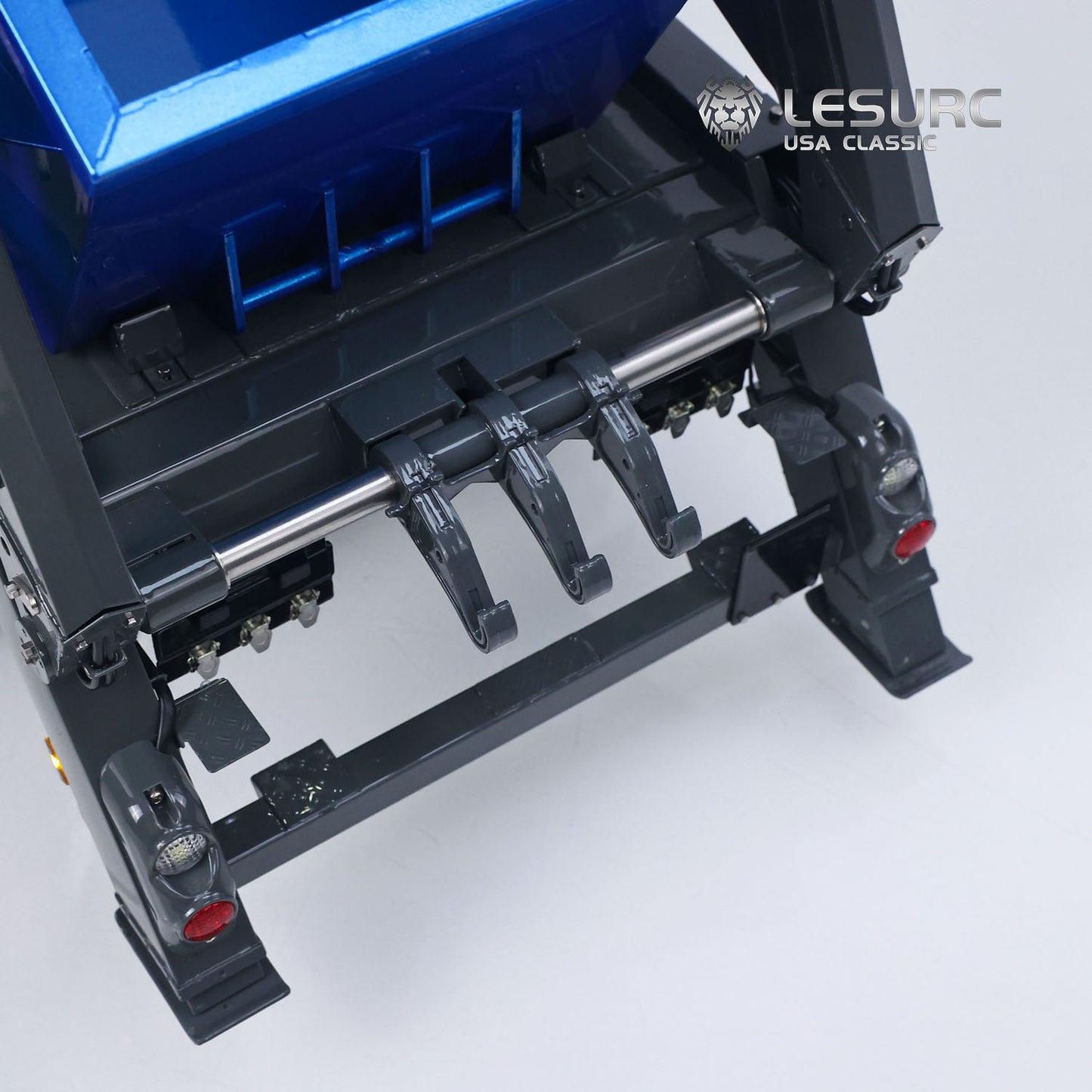LESU 1/14 4X4 Skip Loader 3Speed 3363 MetalChassisRC Hydraulic Swing Arm Garbage Dump Truck Light Sound Hub Reduction Axle