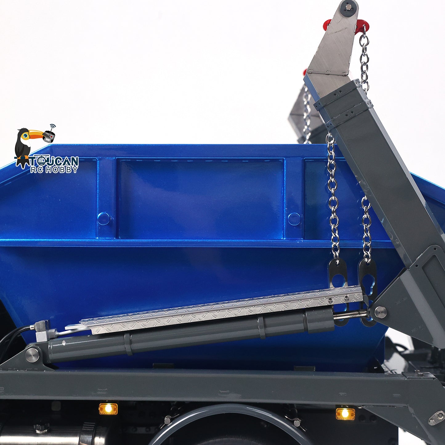 LESU 1/14 4X4 Skip Loader 3Speed 3363 MetalChassisRC Hydraulic Swing Arm Garbage Dump Truck Light Sound Hub Reduction Axle