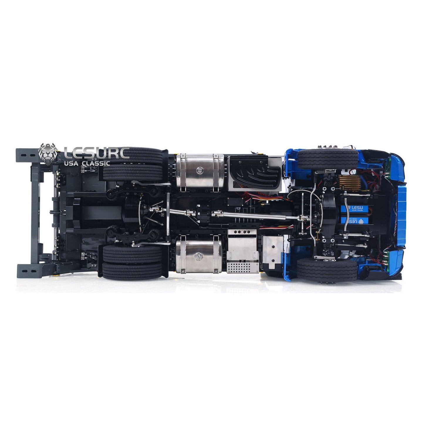 LESU 1/14 4X4 Skip Loader 3Speed 3363 MetalChassisRC Hydraulic Swing Arm Garbage Dump Truck Light Sound Hub Reduction Axle