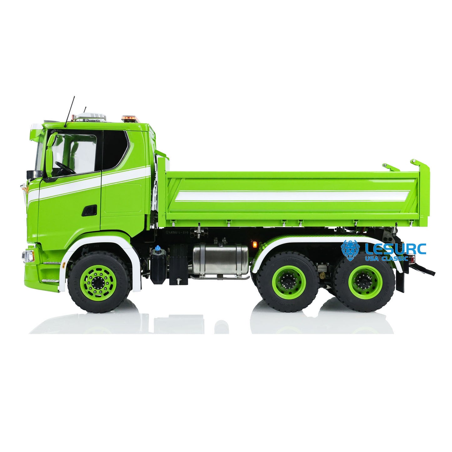 LESU 770S 1/14 6x6 RC Hydraulic Dumper Truck 3-way Remote Control Tipper Model Simulation Construction Vehicle 3Speed Light Sound