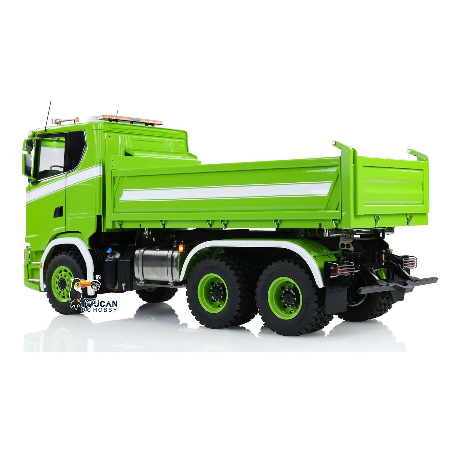 LESU Metal 1/14 6x6 RC Hydraulic Dumper Truck 3 ways Remote Control Tipper Model Assembled Car With ST8 Radio System Smoke Unit