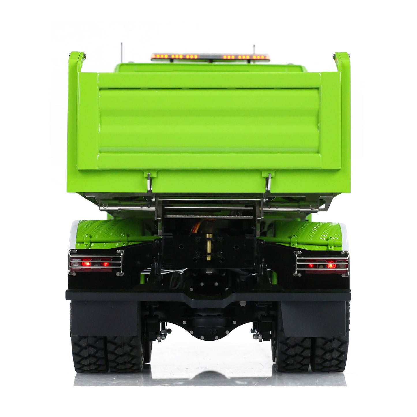 IN Stock LESU A0009 1/14 Metal 6x6 RC Hydraulic Dumper Truck 3 ways Remote Control Tipper With ST8 Radio System Smoke 3-speed Transmission