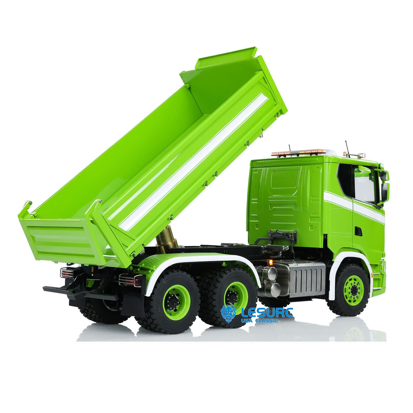 LESU A0009 1/14 Metal 3 Ways 6x6 RC Hydraulic Dump Truck with 3 Speed Transmission Differential Lock for Construction Hobby Expos