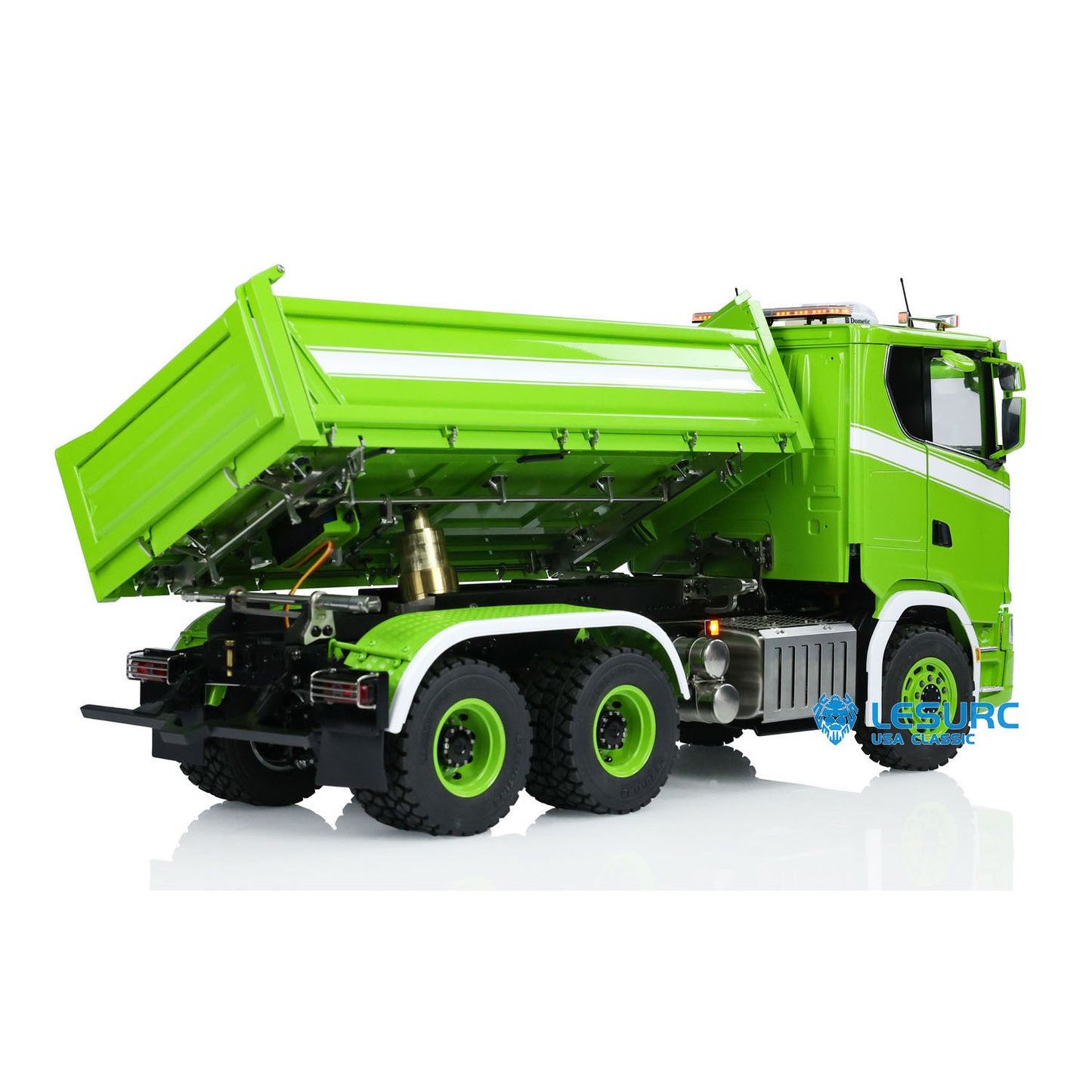 LESU 770S 1/14 6x6 RC Hydraulic Dumper Truck 3-way Remote Control Tipper Model Simulation Construction Vehicle 3Speed Light Sound