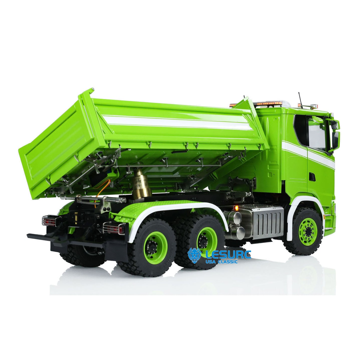 LESU A0009 1/14 Metal 3 Ways 6x6 RC Hydraulic Dump Truck with 3 Speed Transmission Differential Lock for Construction Hobby Expos