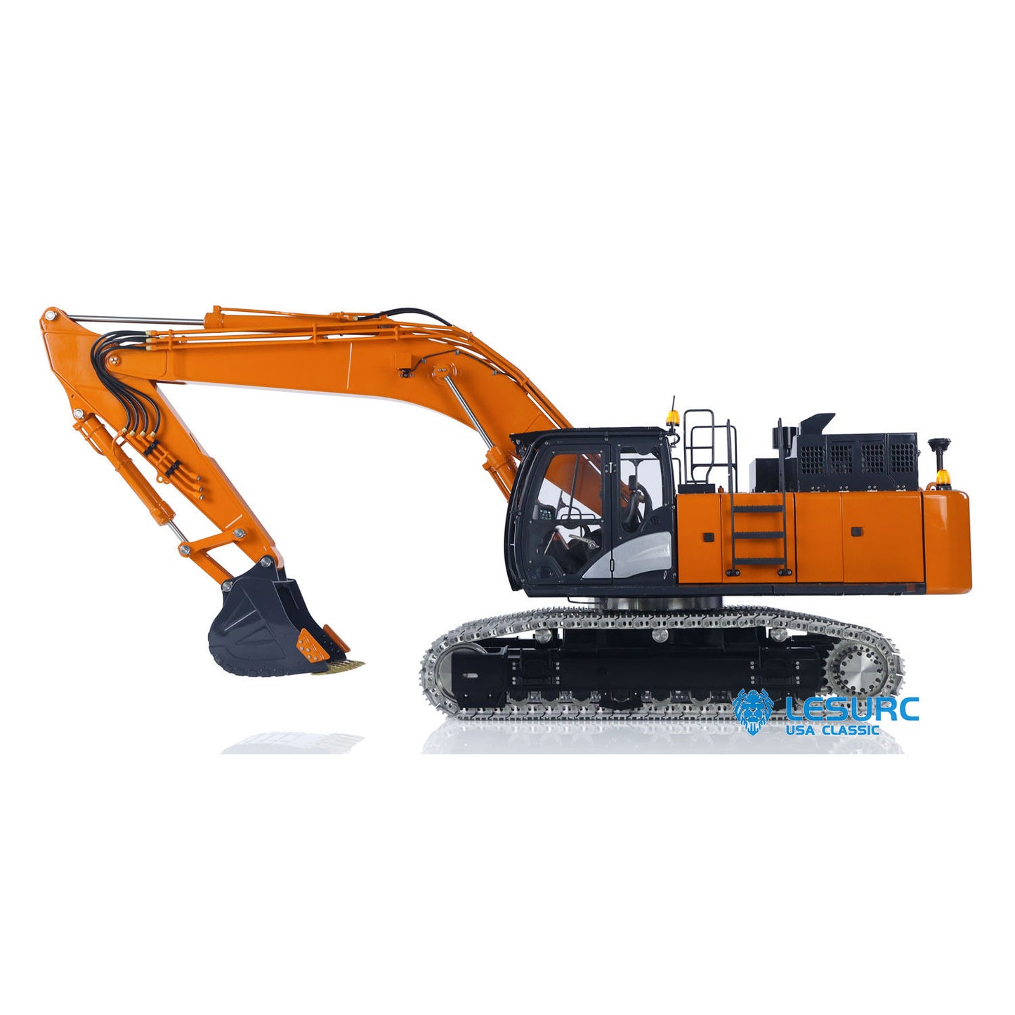 LESU Aoue-ZX490 1/14 Metal RC Hydraulic Excavator B0026 with FlySky PL18EV Lite Radio Controller 6CH Valve Brushless Motor Light Sound System