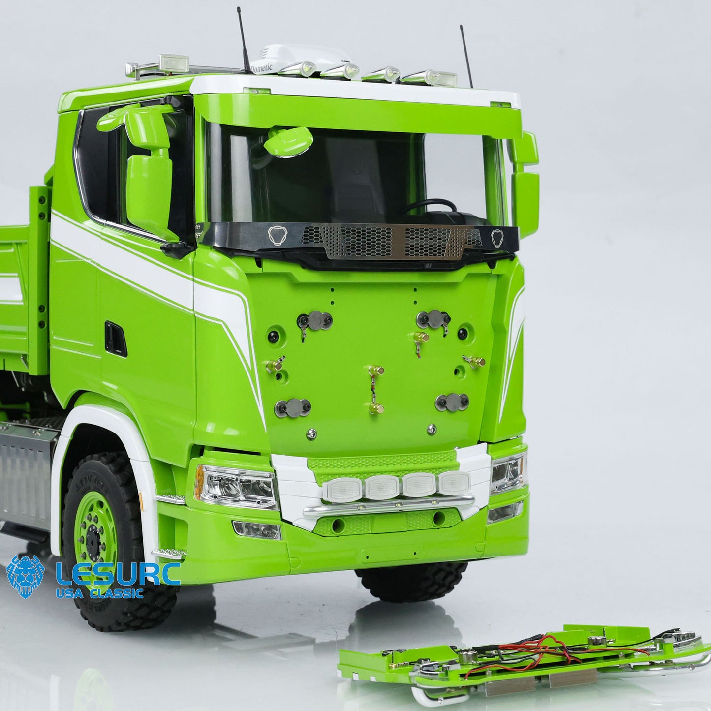 LESU 770S 1/14 6x6 RC Hydraulic Dumper Truck 3-way Remote Control Tipper Model Simulation Construction Vehicle 3Speed Light Sound