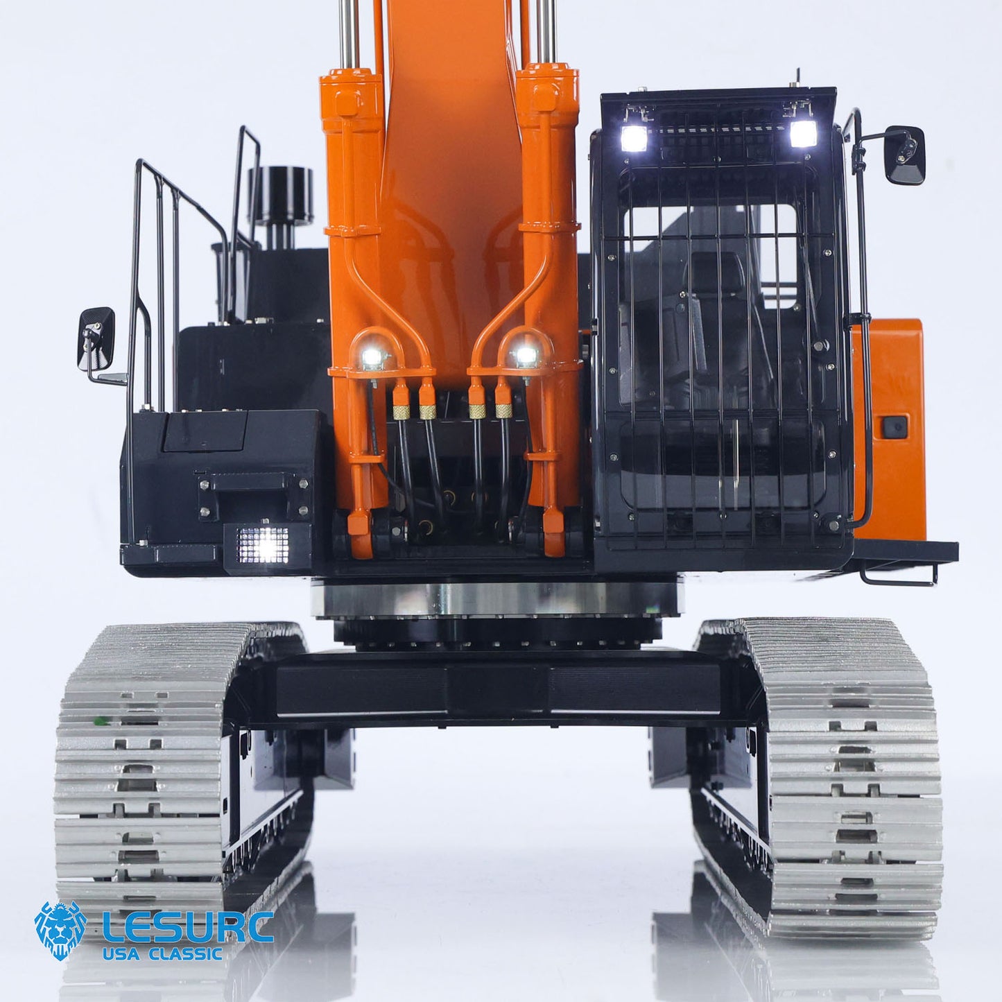 LESU Aoue-ZX490 1/14 Metal RC Hydraulic Excavator B0026 with FlySky PL18EV Lite Radio Controller 6CH Valve Brushless Motor Light Sound System