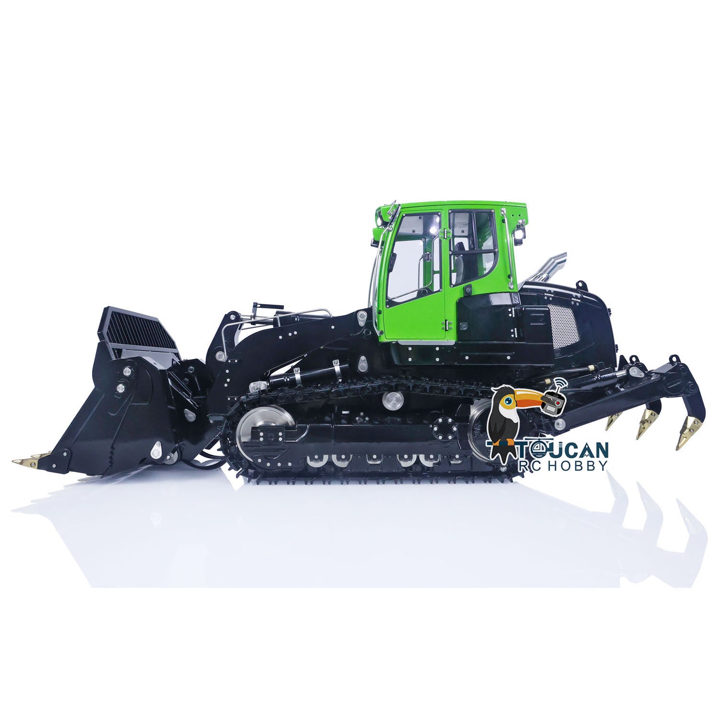 LESU 1/14 Metal RC Hydraulic Tracked Loader 636 Premium Version Remote Control Tracked Car Model With 4TH Reversing valve