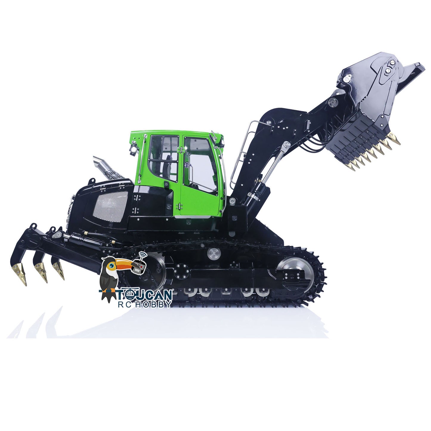 LESU 1/14 Metal RC Hydraulic Tracked Loader 636 Premium Version Remote Control Tracked Car Model With 4TH Reversing valve
