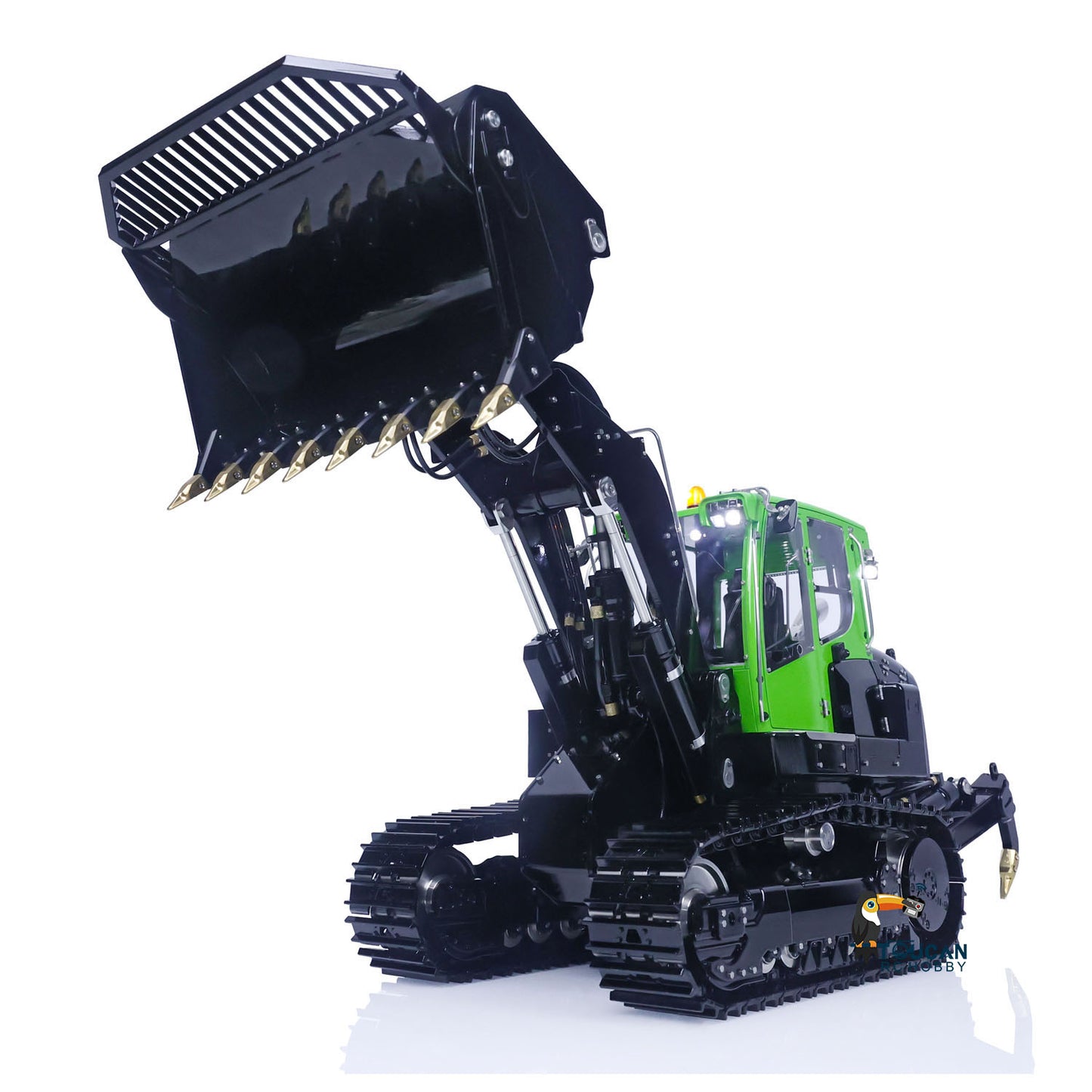 LESU 1/14 Metal RC Hydraulic Tracked Loader 636 Premium Version Remote Control Tracked Car Model With 4TH Reversing valve