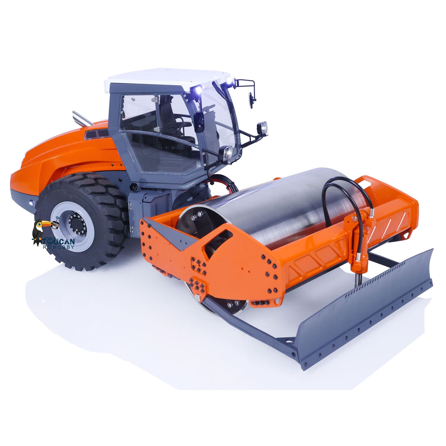 LESU 1/14 Metal Hydraulic Remote Control Road Roller Aoue-H13i Construction Car Model With I6S Radio System E350 Charger