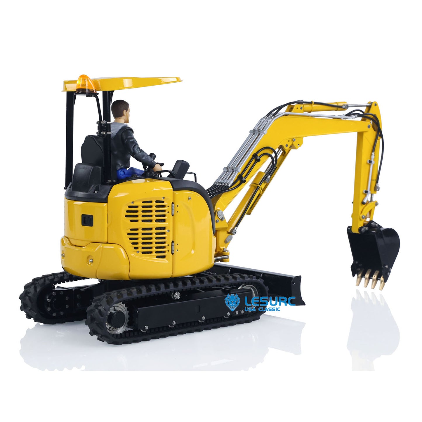 LESU PC30 1/14 Metal RC Hydraulic Excavator B0003 KIT/PNP Mini Digger 6CH Reversing Valve System Brushless Motor Lighting for Hobby Collectors
