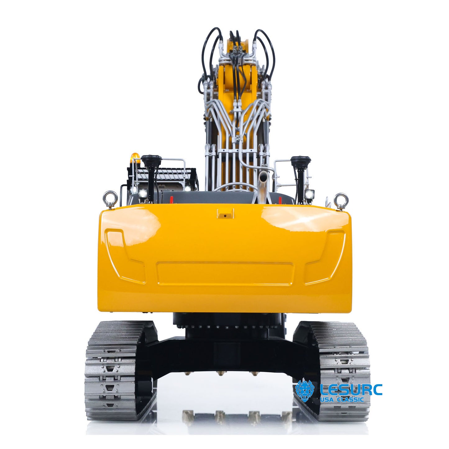 LESU 1/14 RC Hydraulic Excavator LR956 Metal 3 Arms Remote Control Digger Model 4+3CH Valve Dual Pumps Light Flysky PL18EV LITE